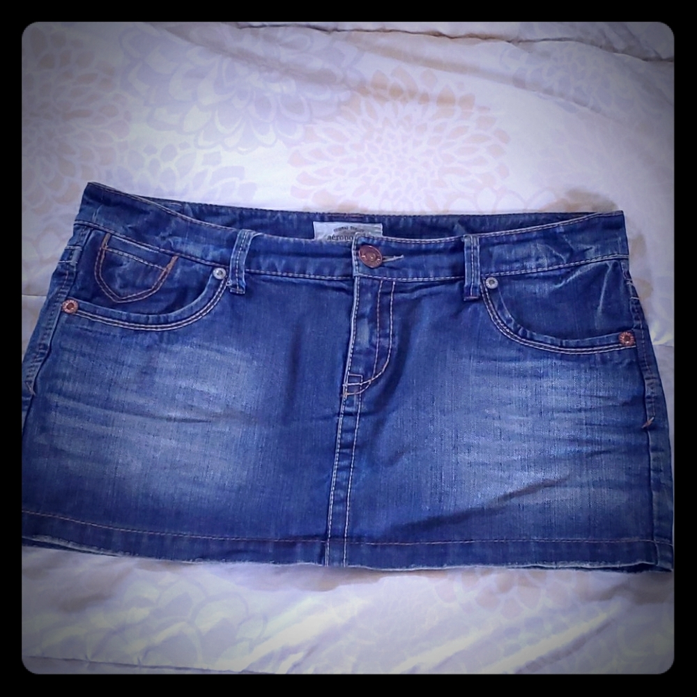 Jean mini skirt